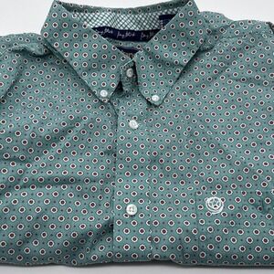 Wrangler George Strait Collection Button Shirt Mens XXL Western Cowboy Green